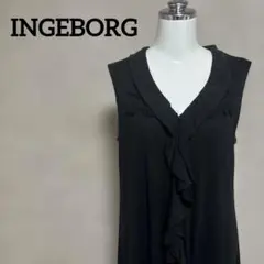 INGEBORG イングボルグ フリルカラーワンピース 11 ブラック