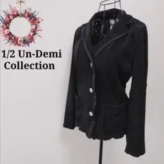 アンドゥミミホコサイトウ◇ベロアジャケット ベルベット 昭和レトロ くるみ釦 S