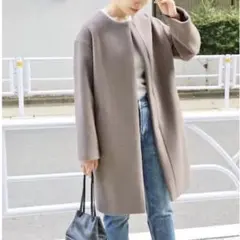 IENA イエナ ラムウールノーカラーコート