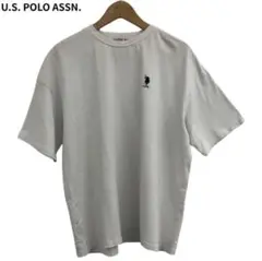 U.S. POLO ASSN. ホワイト Tシャツ ワンポイントロゴ刺繍