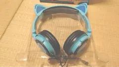 光るネコミミヘッドフォン(ブルー)