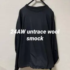 untrace スモック ロングスリーブ　オリーブAW_23 UNTRACE) BOX STRETCH SMOCK L/S | apt335nyc