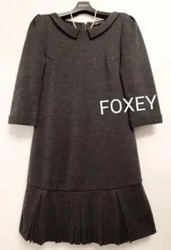 ☆FOXEYフォクシー襟付プリーツワンピース☆40☆