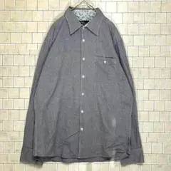 Deux CONCEPT LABO グレー長袖シャツ LL シンプル　人気カラー