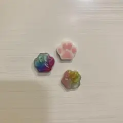 レジン肉球マグネット3個セット