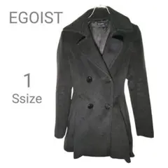 EGOIST エゴイスト ワンピースコート チェスターコート 黒 ブラック S