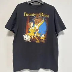 超希少Disney美女と野獣 tシャツ Lディズニーヴィンテージbeaty