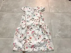 ★プチバトー 花柄 半袖ワンピース ホワイト 104㎝★