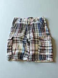 AVIREX チェック柄ショートハーフパンツ/BIGポケット
