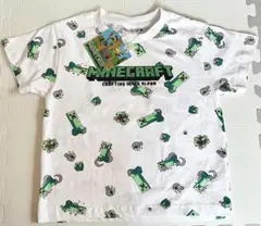 【新品未使用】Minecraft Tシャツ　120センチ　クリーパー　白