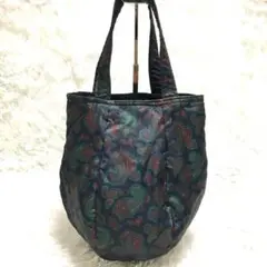 トートバッグ 柄バッグ 中チェック レトロ モダン ハンドメイド