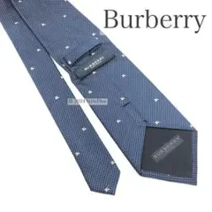 Burberry バーバリー ネクタイ ドット ホース 柄 ネイビー シルク