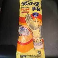 【未開封】ダンロップ 手袋 ゴム手 デラックス 天然ゴム製 Mサイズ 昭和レトロ