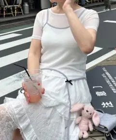 新品タグ付き Alley by w closet ぴろんキャミ＆シアーTEE