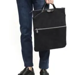 ペッレモルビダ クラッチバッグ 2way スエード ネイビー