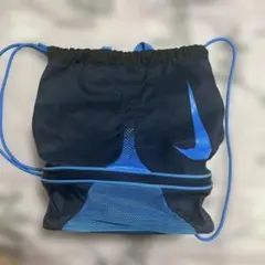 値下げ‼︎美品　NIKE ナイキ　ネイビー メッシュポケット付き水泳バッグ
