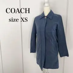 COACH コーチ ステンカラーコート ブルー