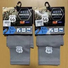 ROUTE66 瞬間冷感アームカバー 2枚セット グレー 未使用　Lサイズ