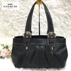 ✽美品✽ COACH コーチハンドバッグレザー ショルダーバッグ ブラック 黒