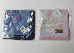 値下げ　ハンカチ　2枚セット　ハナエモリ　ピエールカルダン　ブランドハンカチ