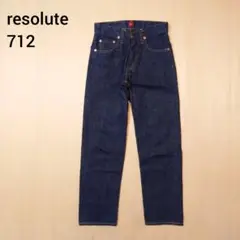 resolute デニムパンツ lot712 w26 日本製 セルビッチ 赤耳