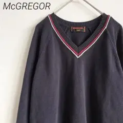 McGREGOR ニット Vネック 2本ライン シンプル ラグラン 重ね着