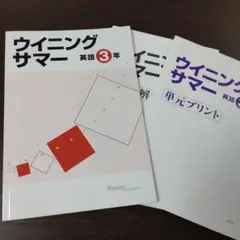 中3英語 ウィニングサマー＋別冊単元プリント 未使用品 送料無料！