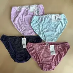 ショーツ新品・タグ付きレース刺繍　M 4枚 Wacoal トリンプ　ピンク他