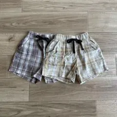 kokokids ハーフパンツ チェック 2点セット（ M ）