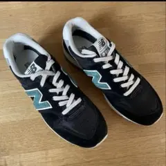 New Balance 992 ブラック/グリーン スニーカー