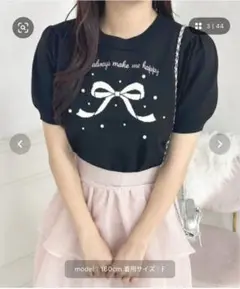 アプレジュール Tシャツ ブラック
