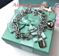 ✨最高級✨ハードウェア✨ブレスレット✨シルバー✨ハイクオリティー✨お洒落✨大人気