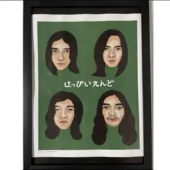 A4額付　はっぴいえんど③細野晴臣　大瀧詠一　松本隆　鈴木茂　タワレコポスター風