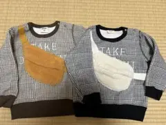 ⭐︎美品⭐︎冬用ポシェット斜めがけ風トレーナー2セット90