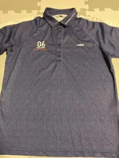 DUNLOP 幾何学模様ポロシャツ ネイビー 06