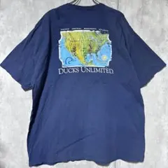 Ducks Unlimited 地図プリント Tシャツ 3XL