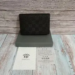 印傳屋 インデンヤ 名刺ケース カードケース ブラック メンズ