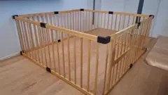 木製ベビーゲート ドア付き