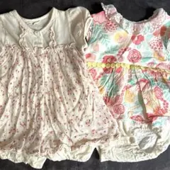 エンジェルスター　花柄ロンパース　2枚セット　80cm