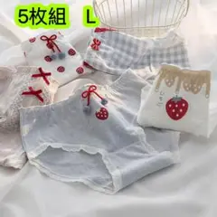 5枚組L160 高校生ショーツ ジュニア綿 肌着 女の子下着コットン　第138号