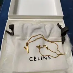 CELINE セリーヌ アルファベット イニシャル ネックレス スモール Y
