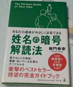 No.85【6:1-4】姓名の暗号解読法　あなたの運命がやさしく計算できる 樹門