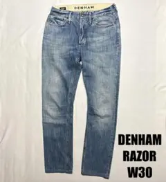 DENHAM RAZOR SLIM FIT デニム ジーンズ W30 USED