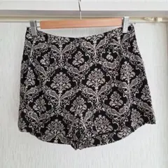 新品タグ付★エゴイスト★ダマスク柄ショートパンツ ブラック/M 送料込