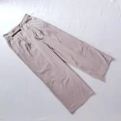 KN0124【シップス】ワイドパンツ【38】コーデュロイ 秋冬 タック ベージュ