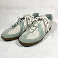 【激レア】 GUCCI ジャーマントレーナー 39.5 本革 グッチ 白 青