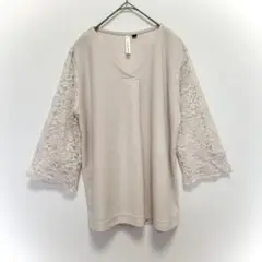アッシュイデアル レーススリーブ ベージュ Lサイズ af-ideal