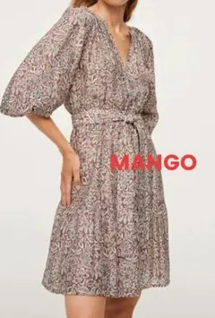 MANGO パフスリーブワンピース