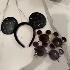 ディズニーリゾート ミッキーカチューシャとサングラスセット