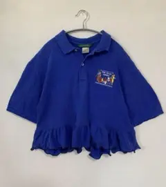 古着リメイク　メロウフリルポロシャツ